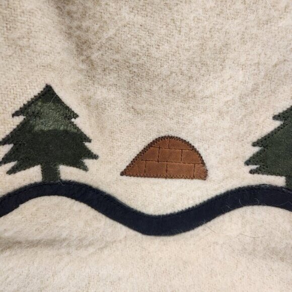 Hudson's Bay Company Northern Parks Inuit Igloo Tree Motif 1960s Wool Canada - Picture 10 of 15